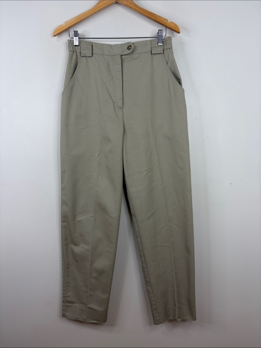 Vintage Tilley Pants Womens 29 x 29 Beige Straight Leg Retro Mom Made in Canada